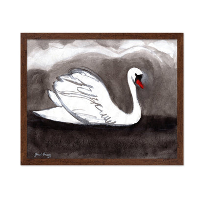 Stormy Lake Swan