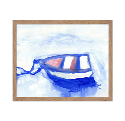 Blue Rowboat Reflections