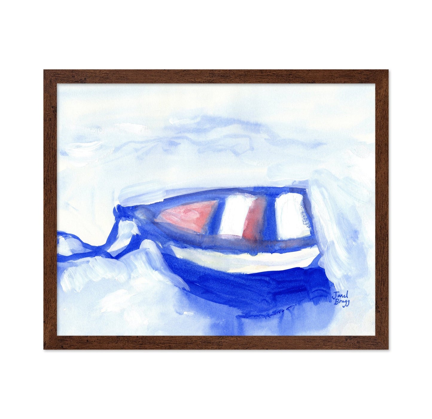 Blue Rowboat Reflections