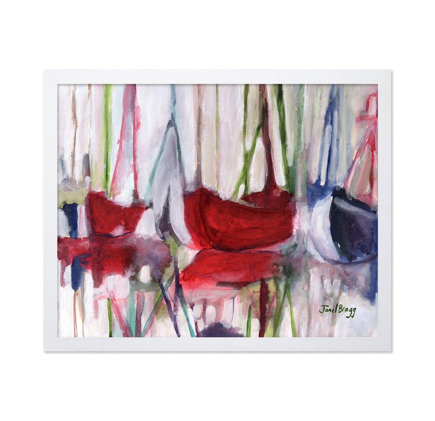 Abstract Harbor Boats