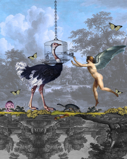 Caged Ostrich Fantasy