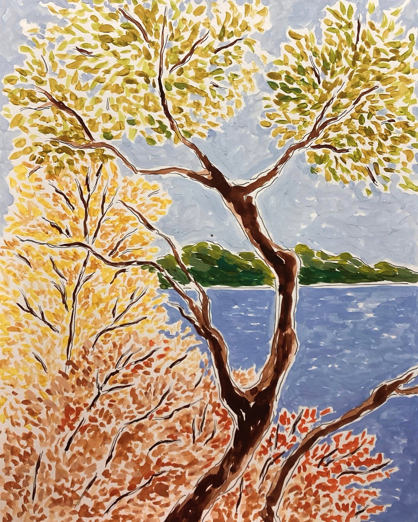 Autumn Lakeside Trees