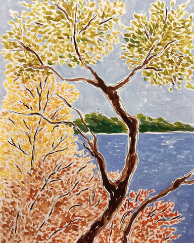 Autumn Lakeside Trees