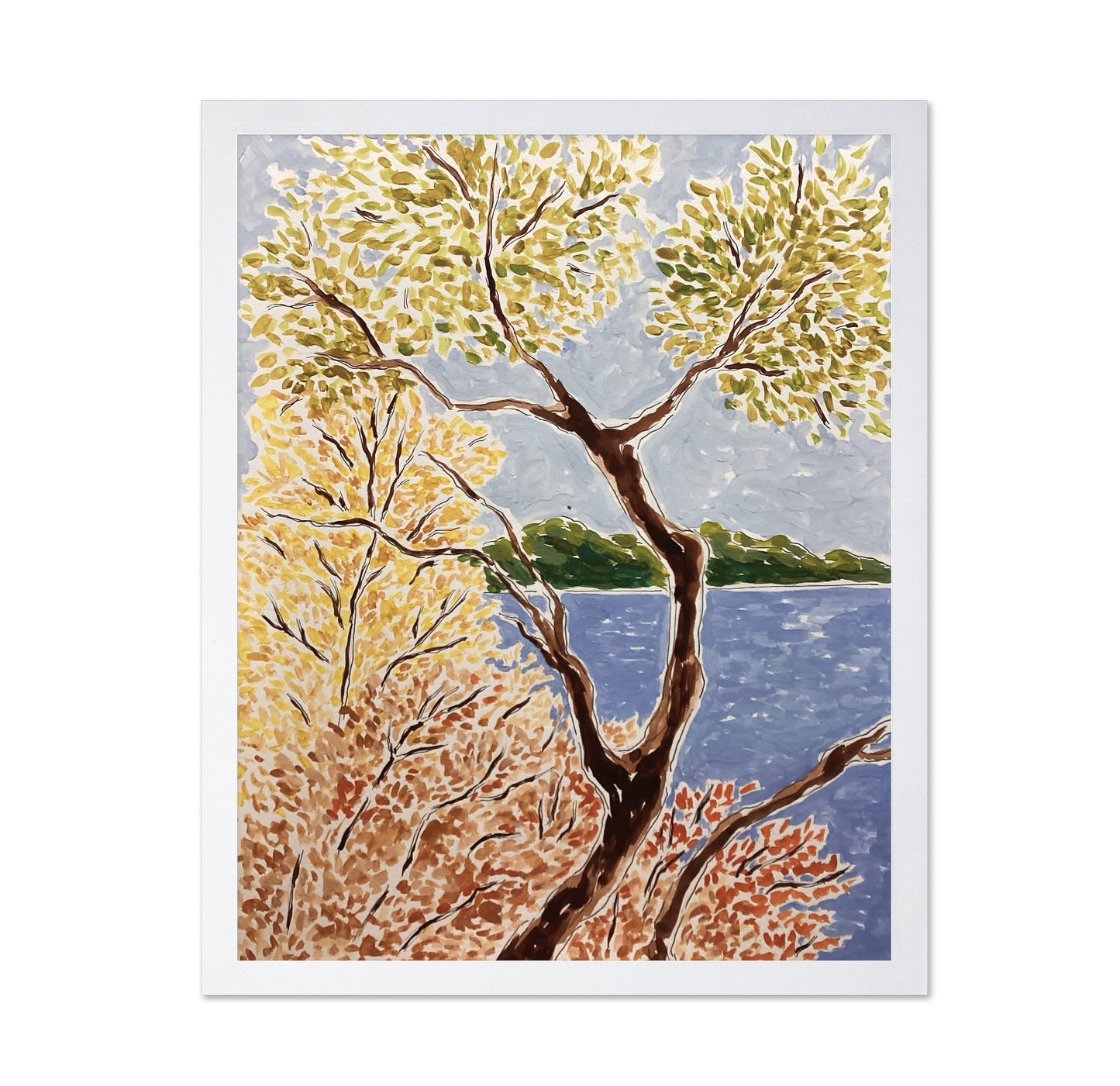 Autumn Lakeside Trees
