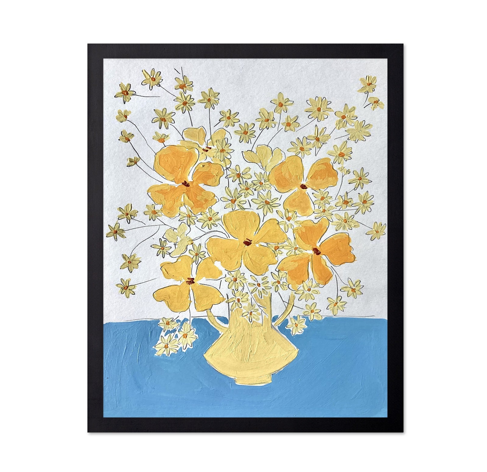 Yellow Floral Vase No3