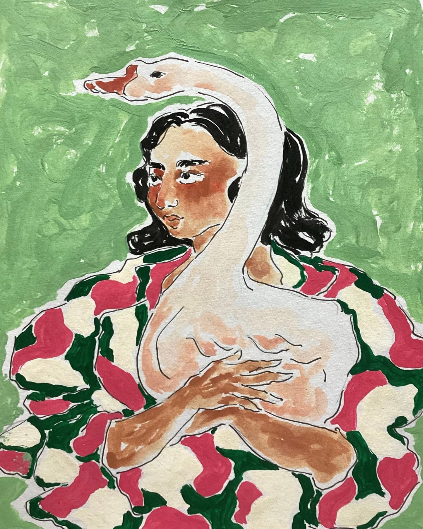 Girl With Swan