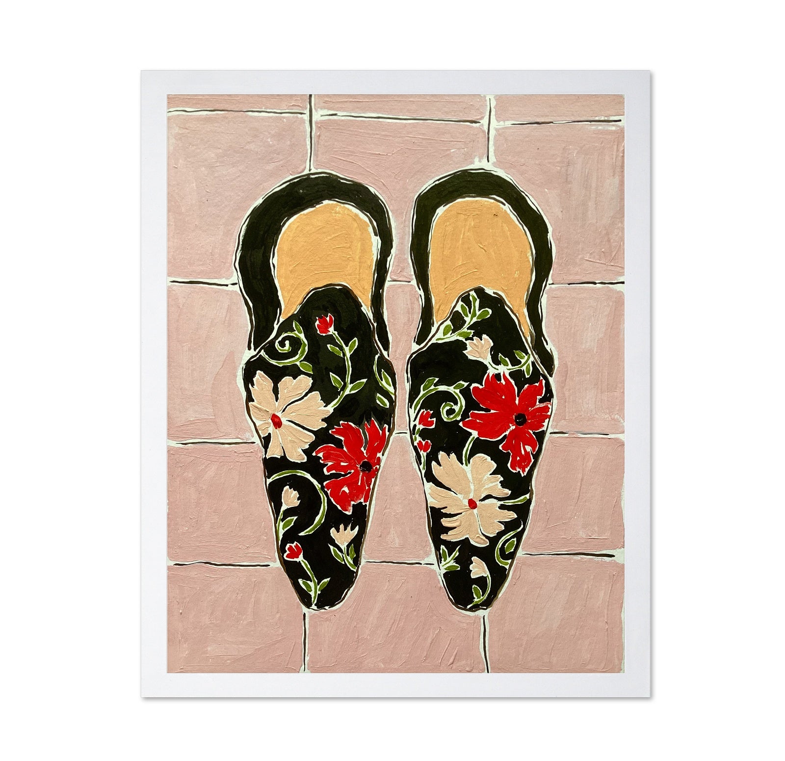 Floral Slip Shoes