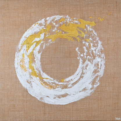 White Gold Circle Abstract
