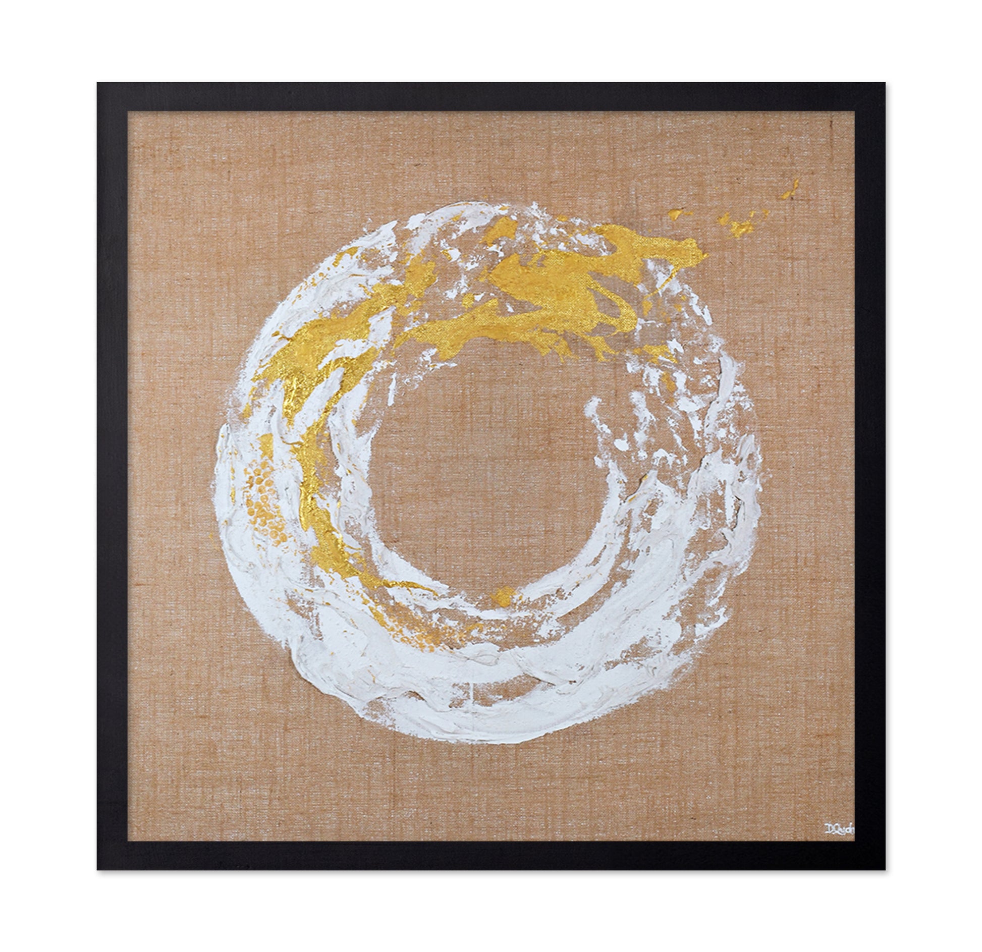 White Gold Circle Abstract
