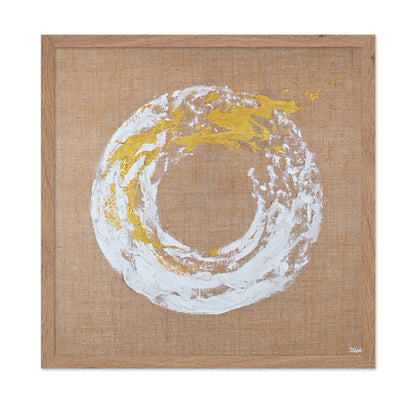White Gold Circle Abstract