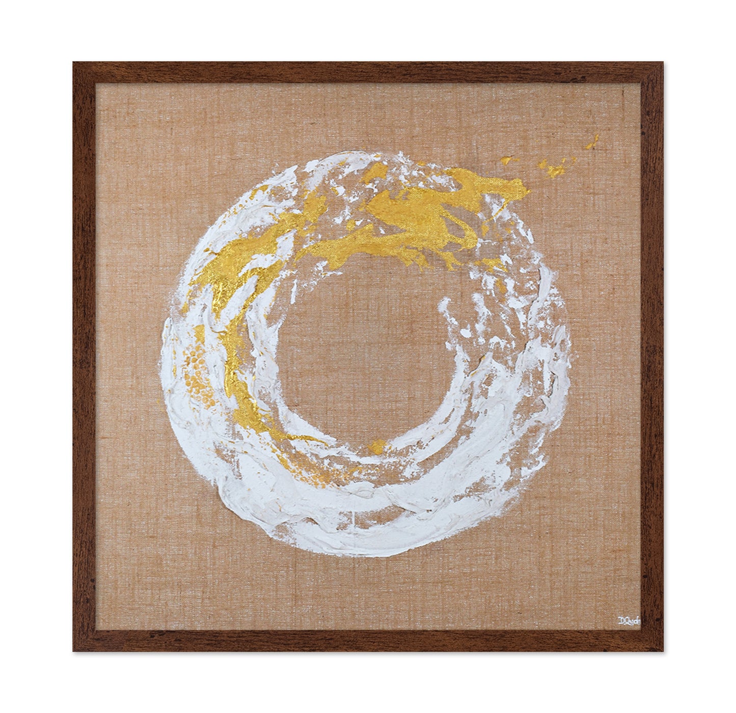 White Gold Circle Abstract