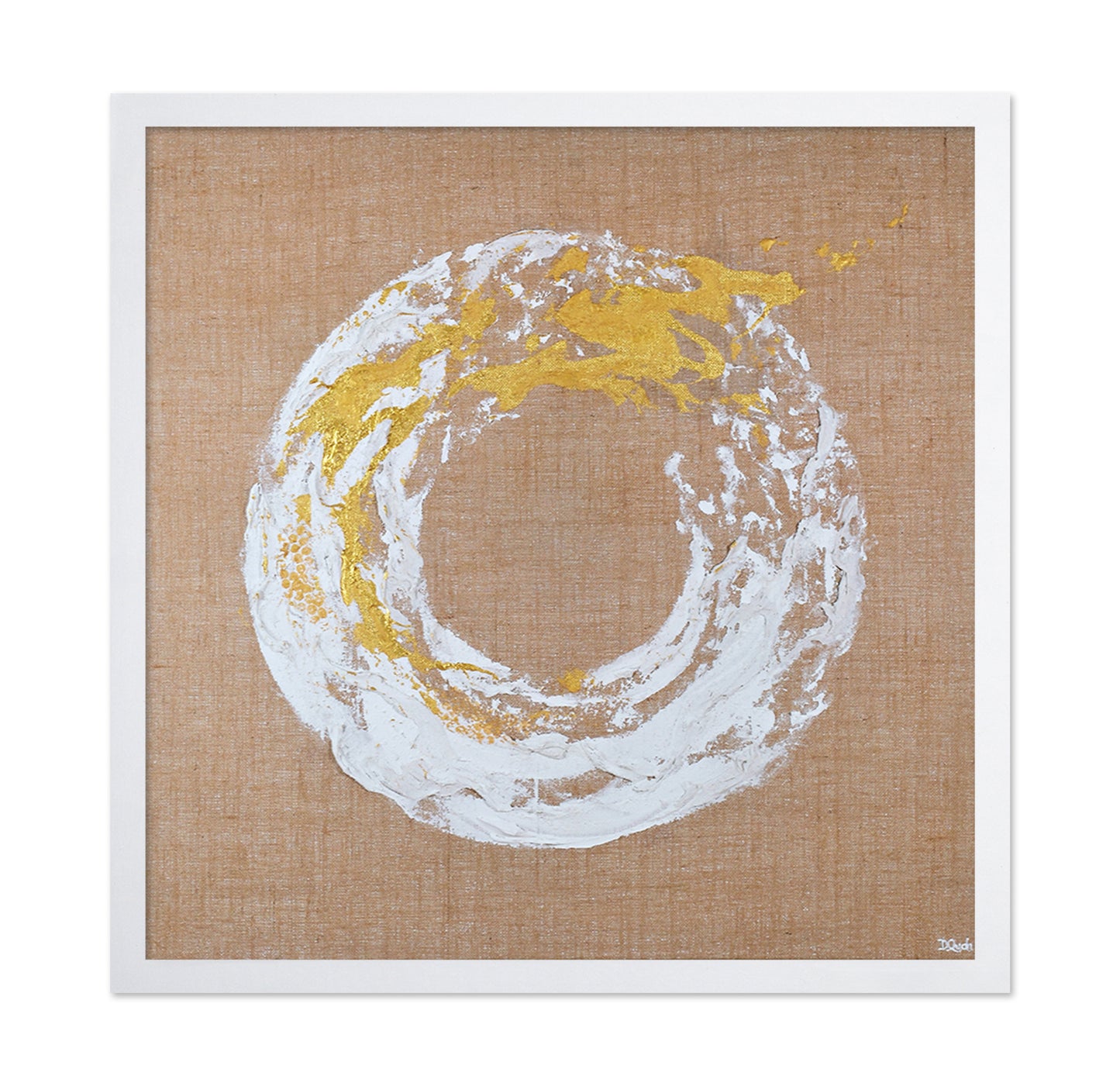 White Gold Circle Abstract