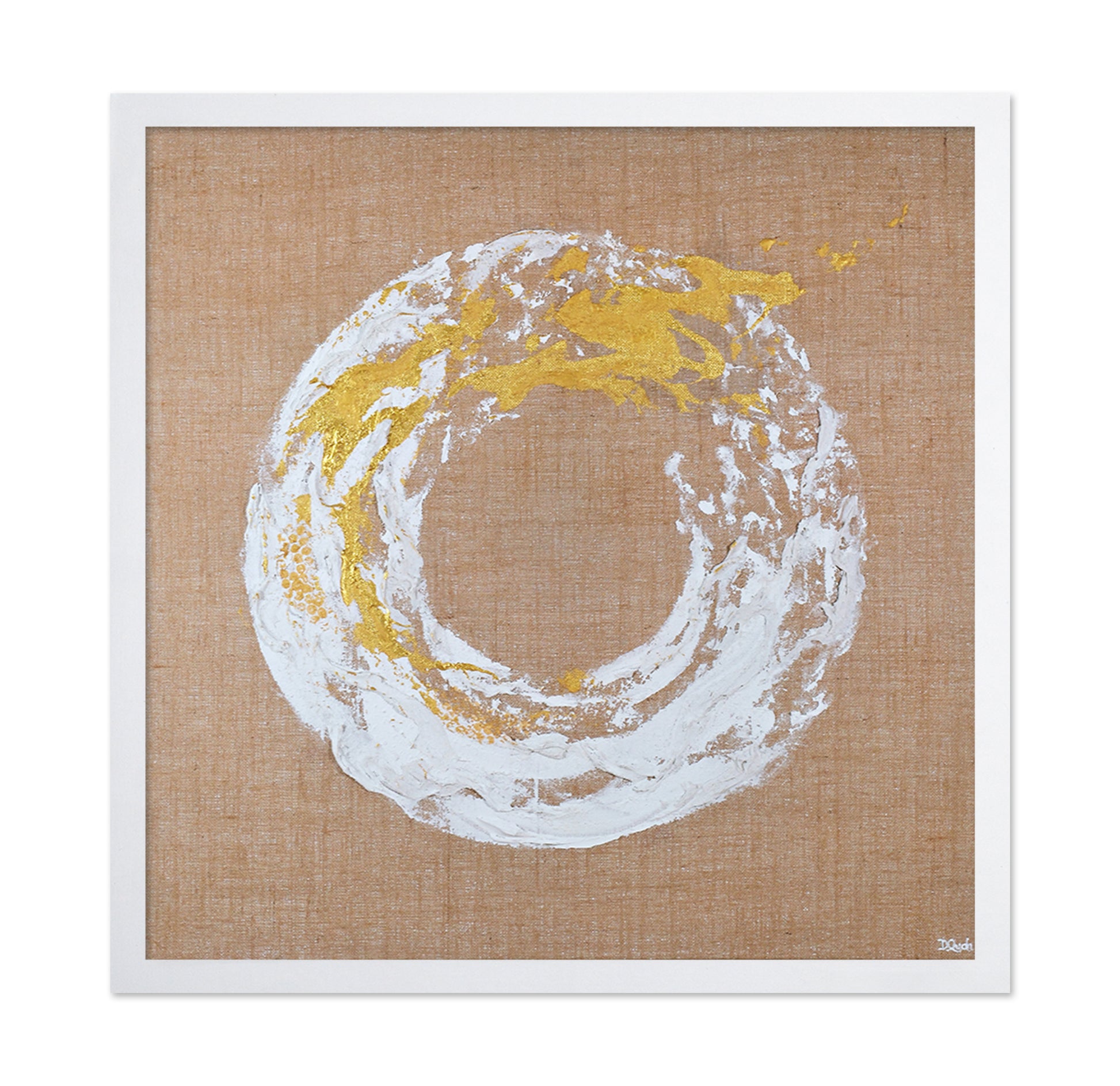 White Gold Circle Abstract