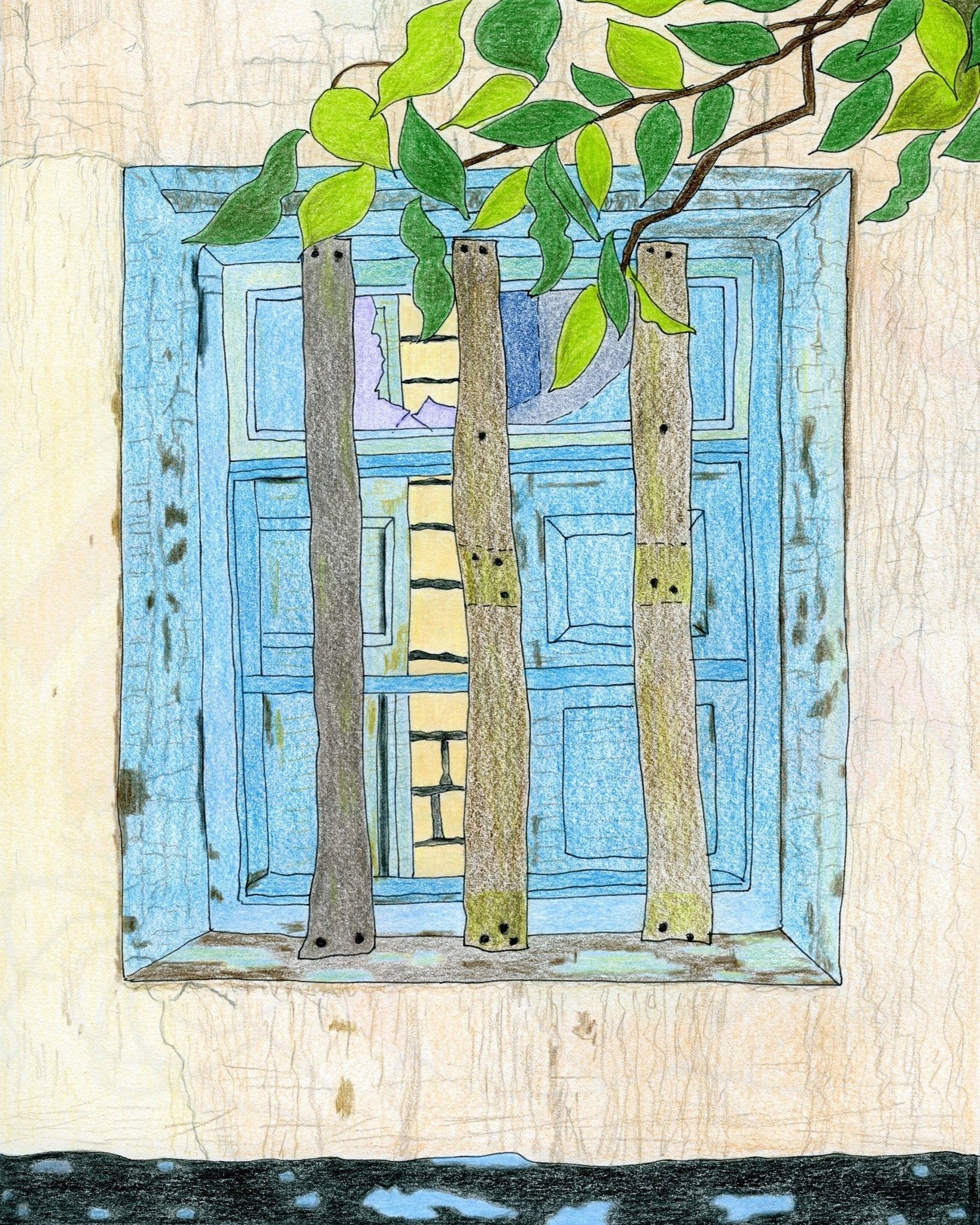 Blue Window View