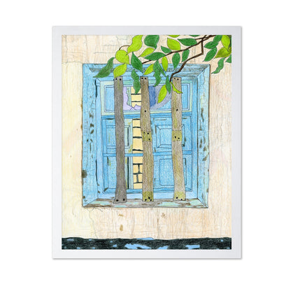 Blue Window View