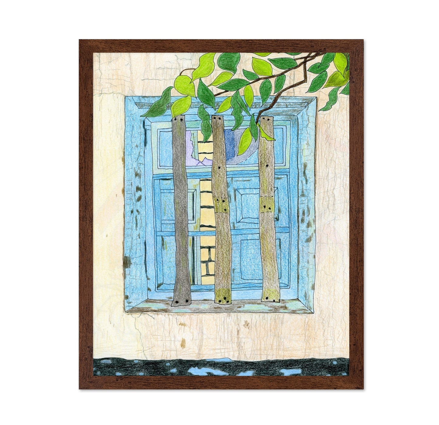 Blue Window View