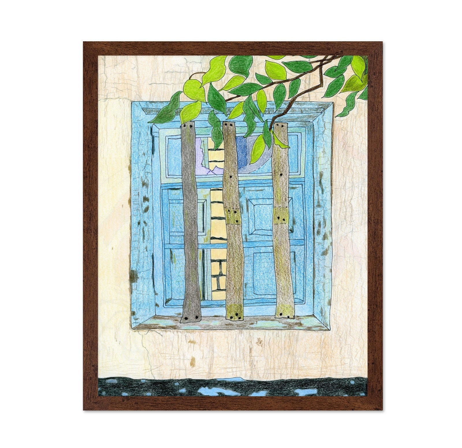 Blue Window View