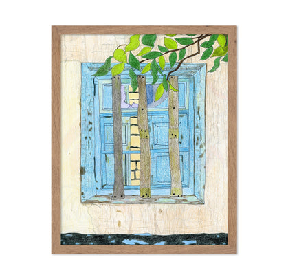 Blue Window View