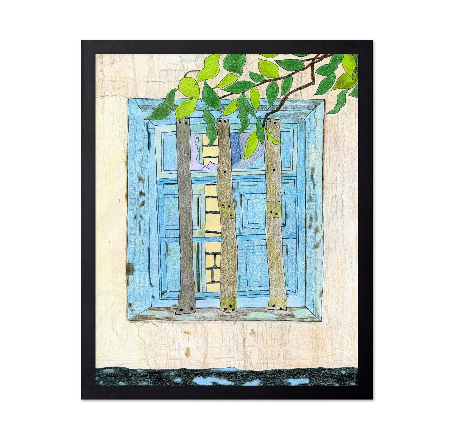 Blue Window View