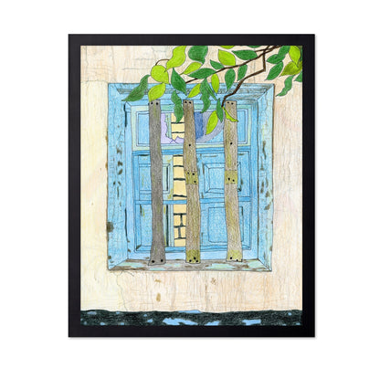 Blue Window View