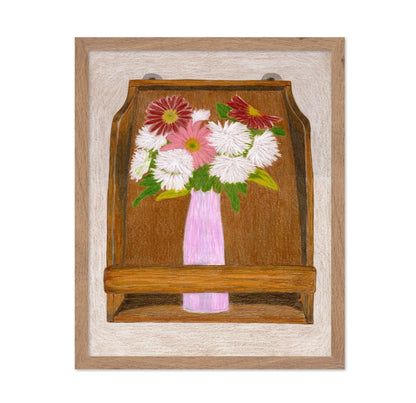 Framed Flower Vase
