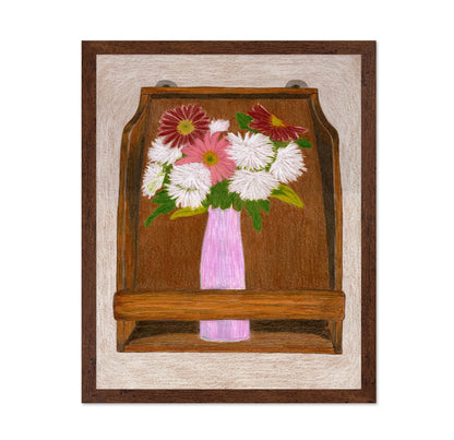 Framed Flower Vase