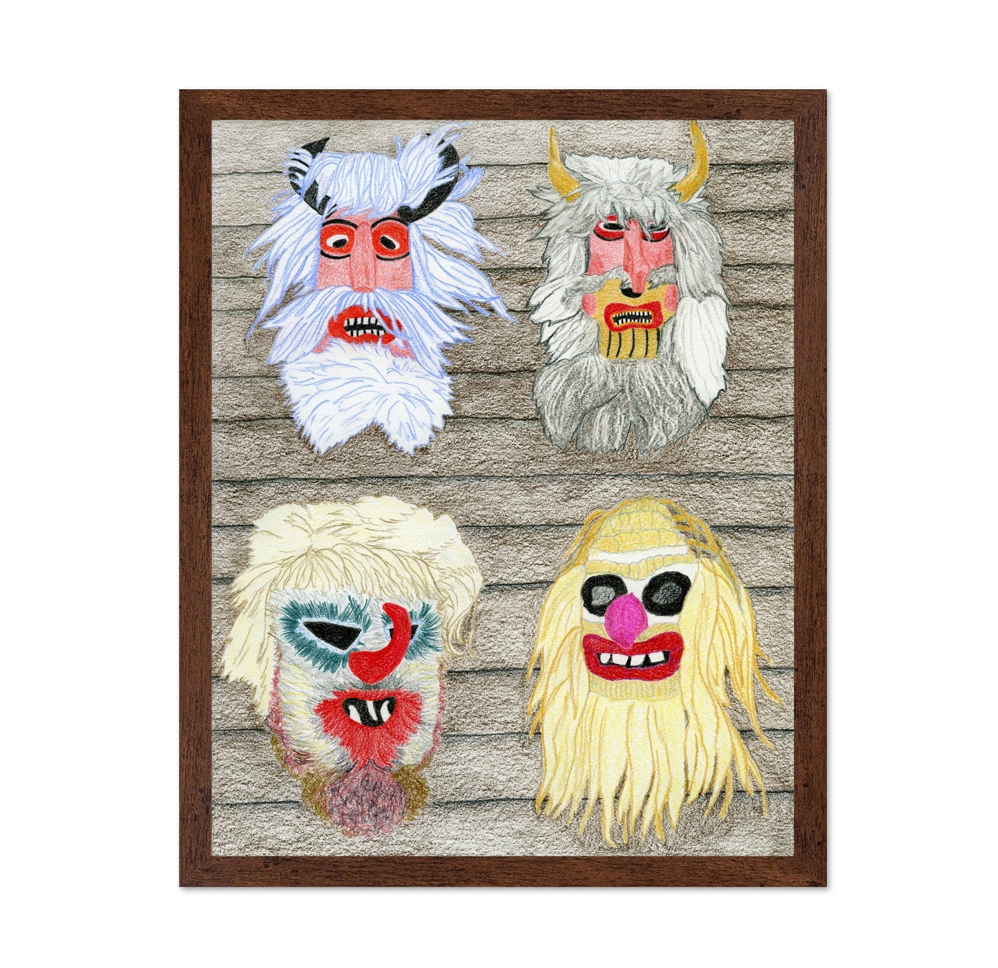 Folk Mask Faces