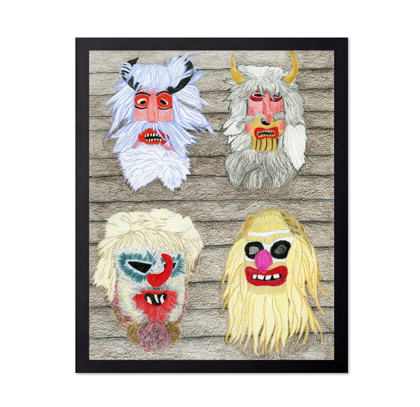 Folk Mask Faces