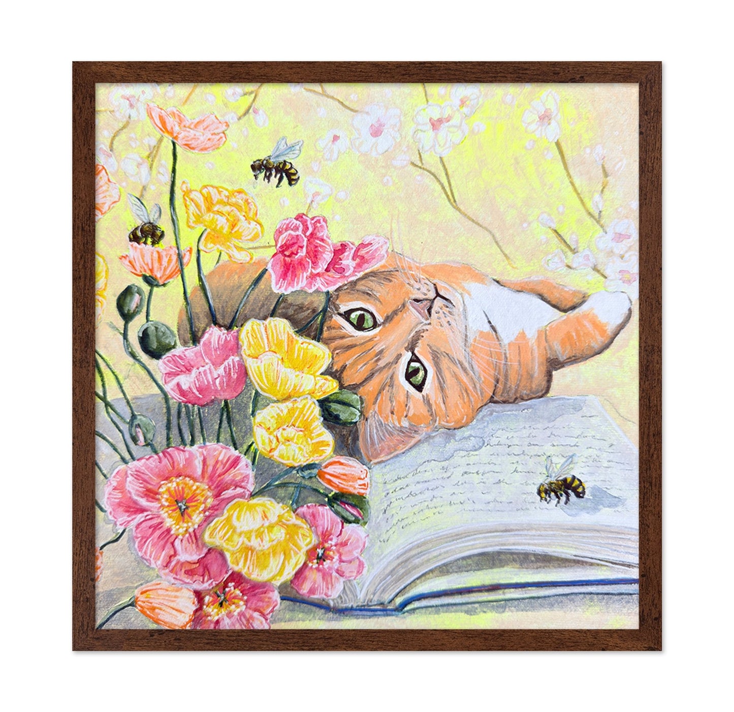 Cat with Flowers Book