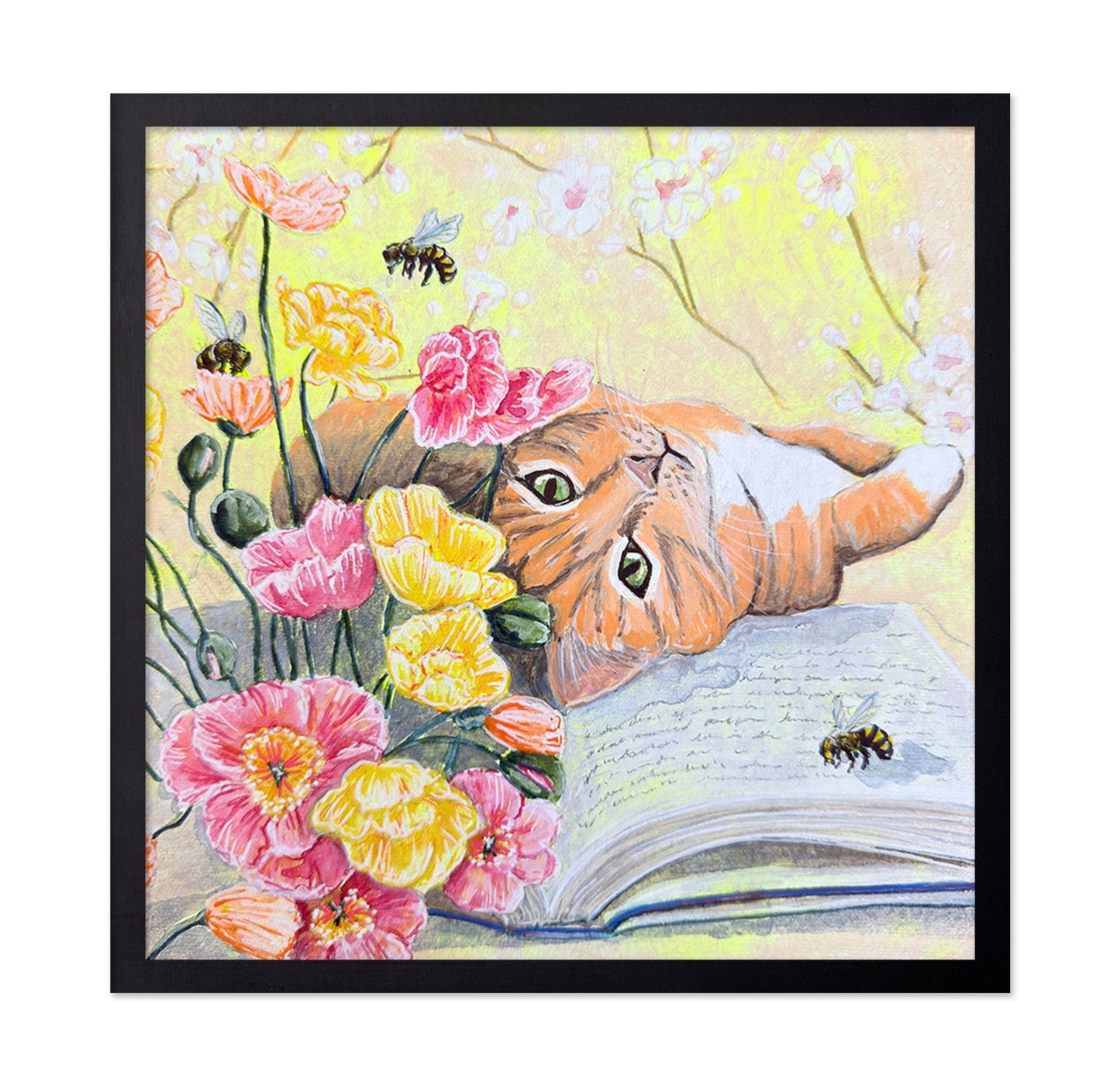 Cat with Flowers Book