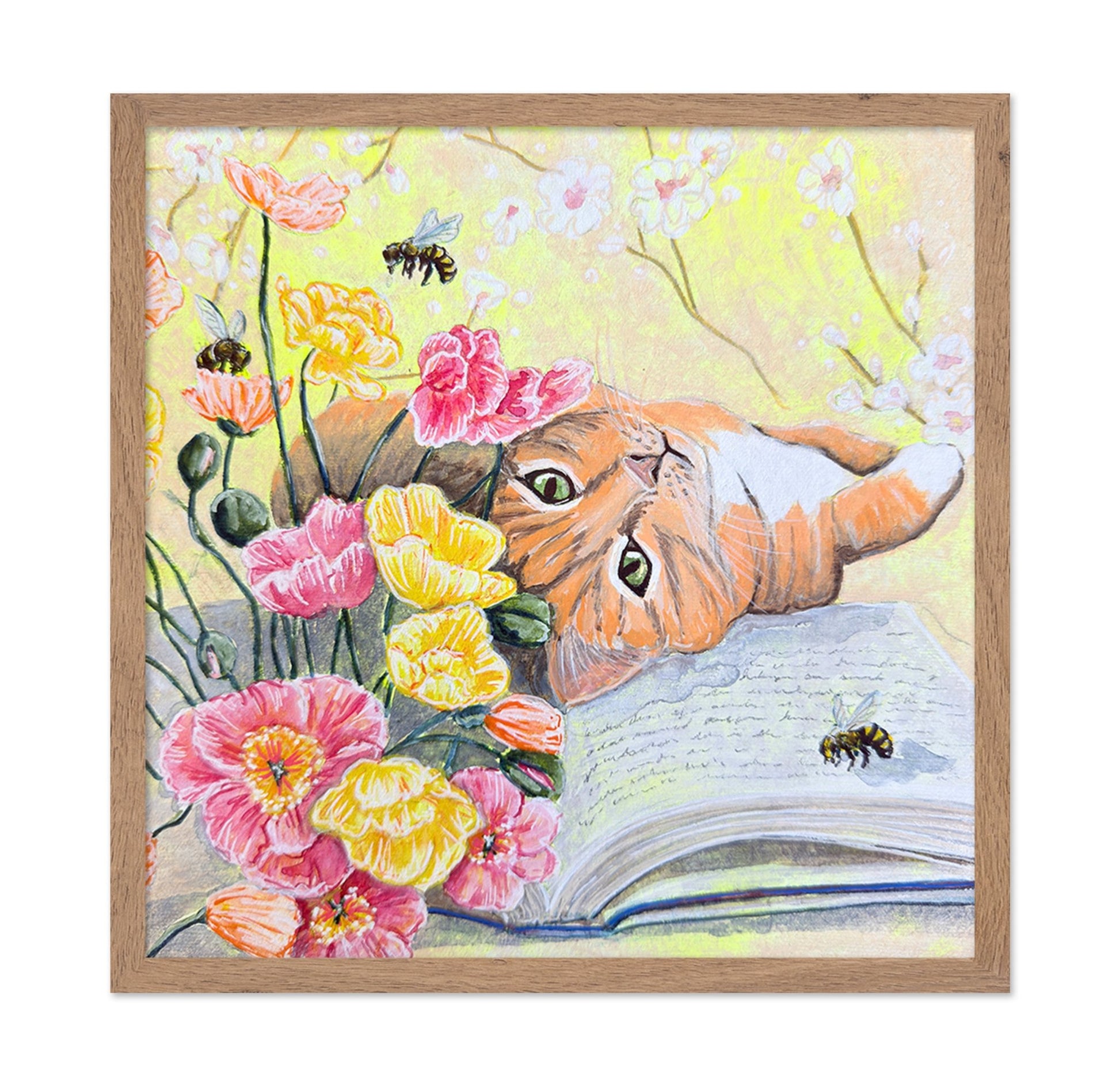 Cat with Flowers Book