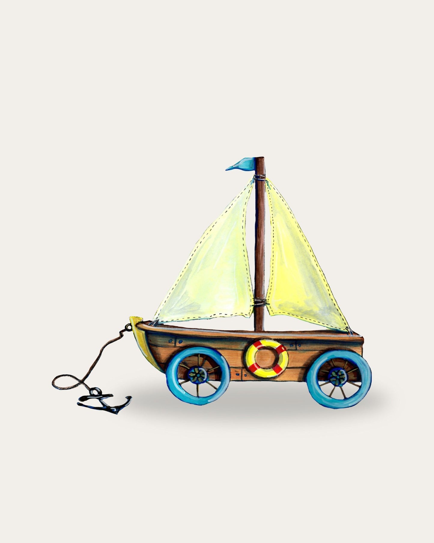 Toy Sailboat Wagon