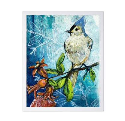 Titmouse and Flowers