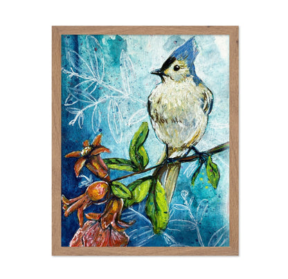 Titmouse and Flowers