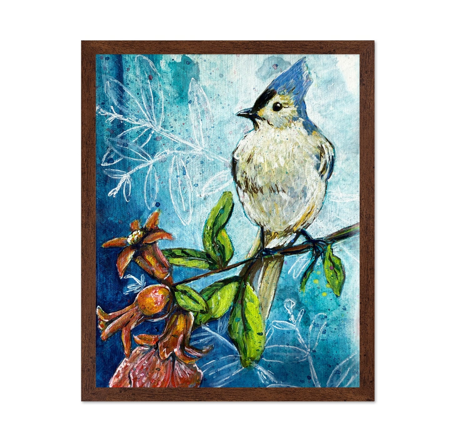 Titmouse and Flowers