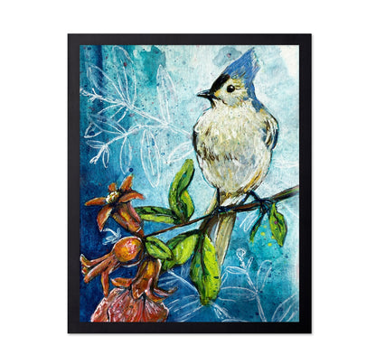 Titmouse and Flowers