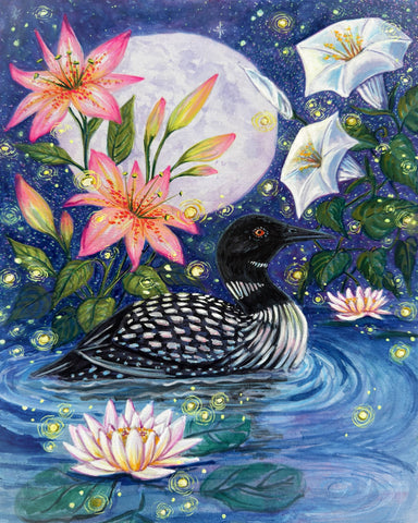 Moonlit Loon Garden