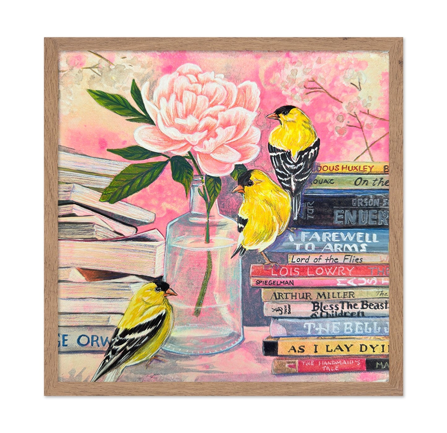Goldfinch Book Stack