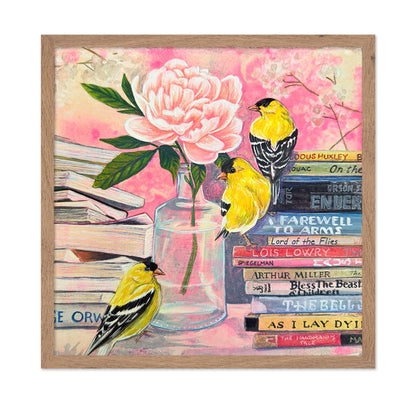 Goldfinch Book Stack