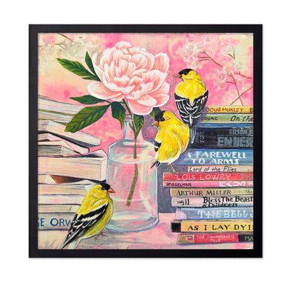 Goldfinch Book Stack