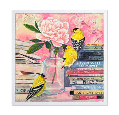 Goldfinch Book Stack