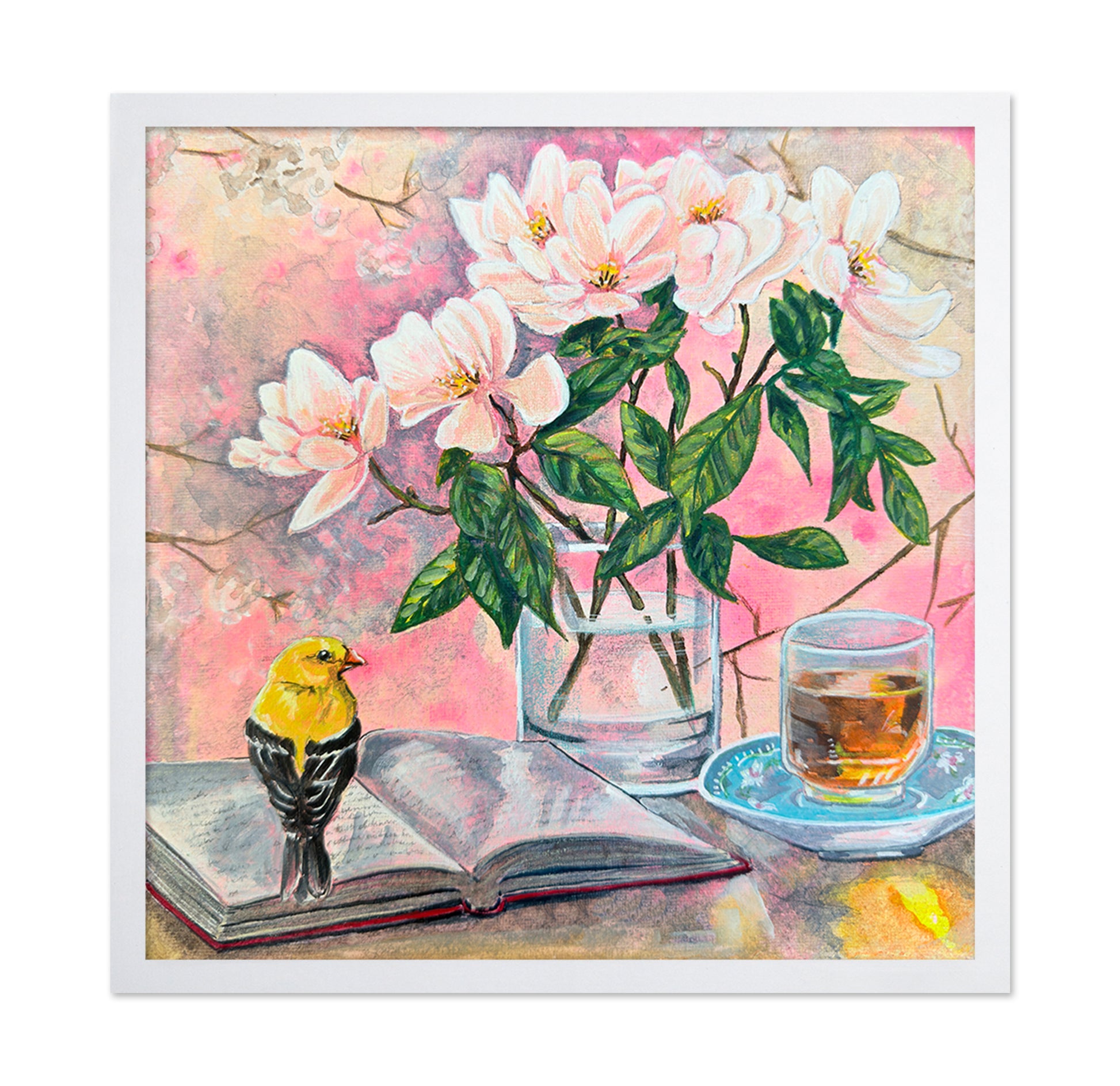 Morning Bird And Blossoms