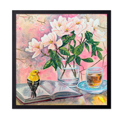 Morning Bird And Blossoms