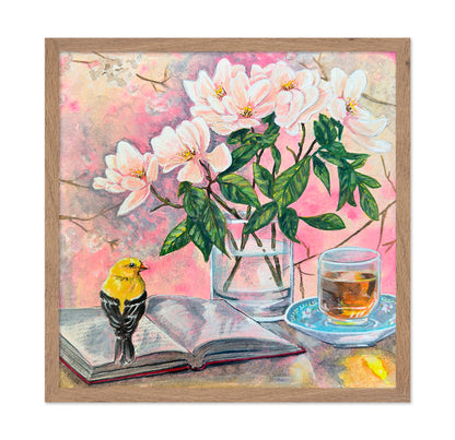 Morning Bird And Blossoms