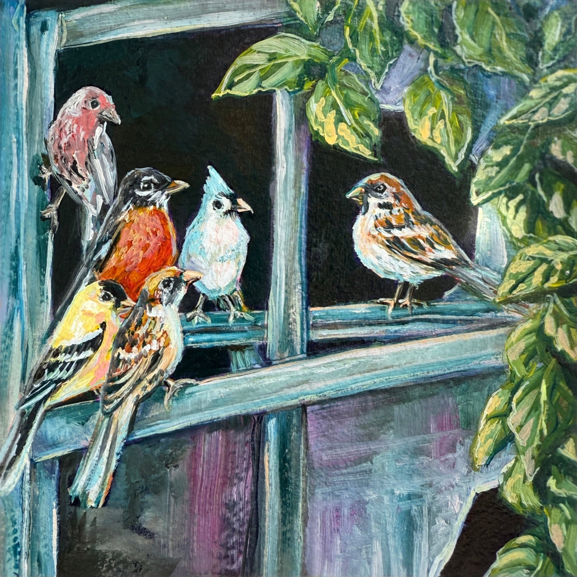 Songbirds At Window