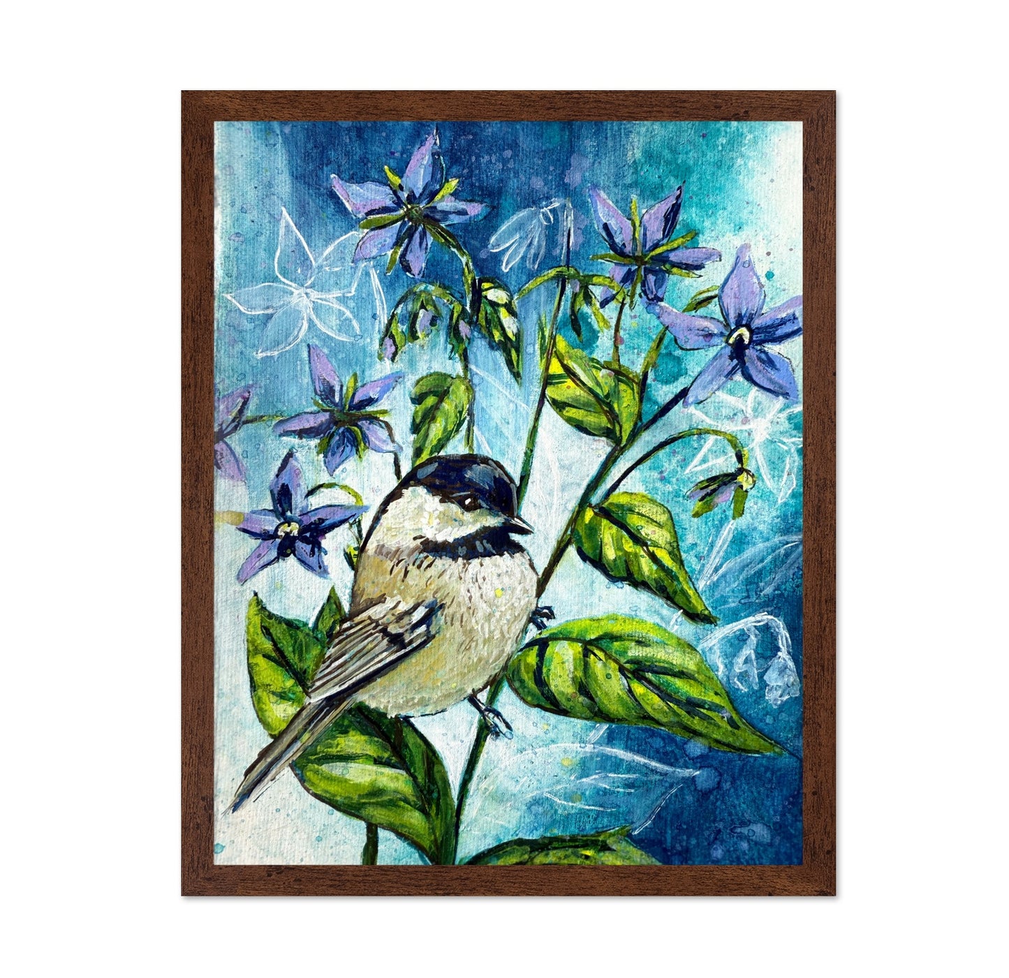 Chickadee Blue Bloom