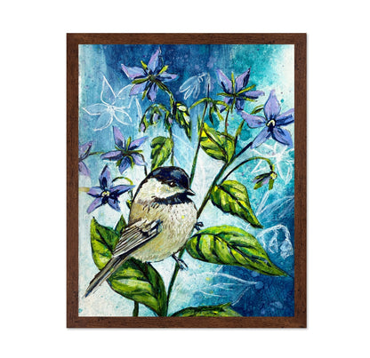 Chickadee Blue Bloom