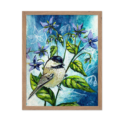 Chickadee Blue Bloom