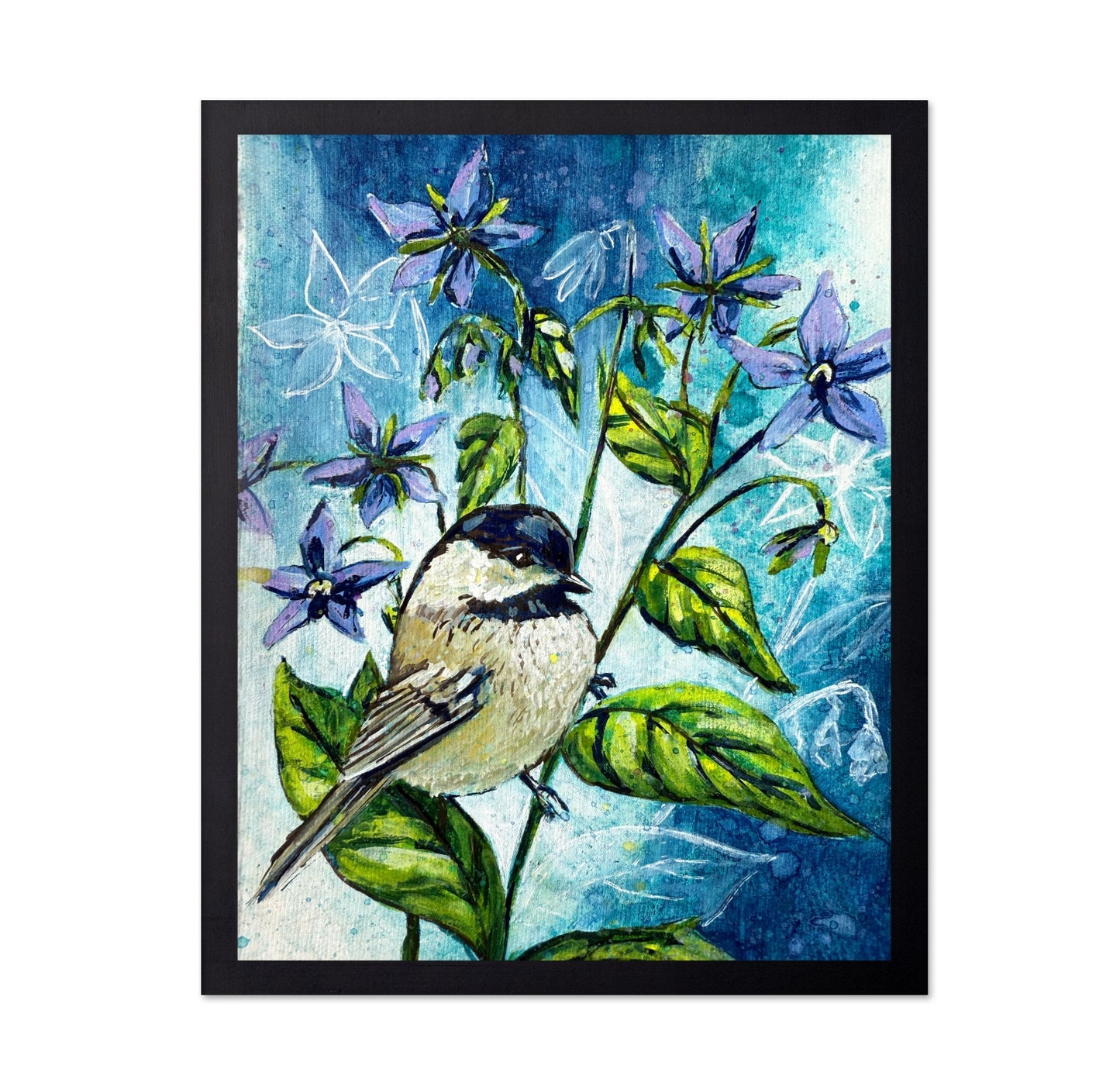 Chickadee Blue Bloom