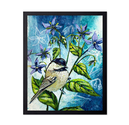 Chickadee Blue Bloom